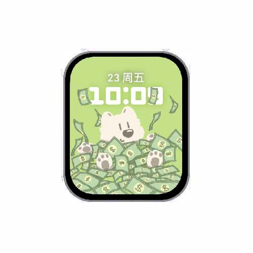 apple watch原生表盘，发财狗数字表盘