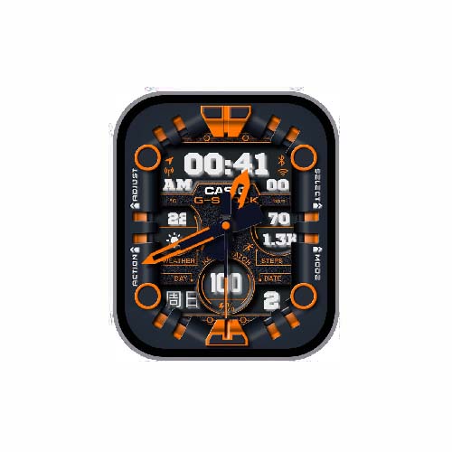 CASIO卡西欧数字指针运动表盘