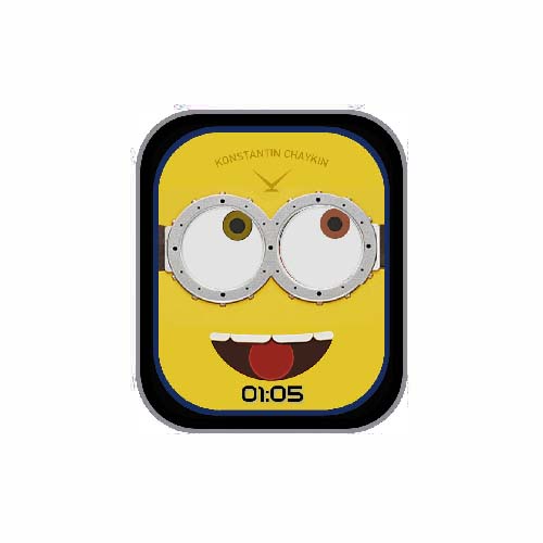 小黄人简约时间表盘