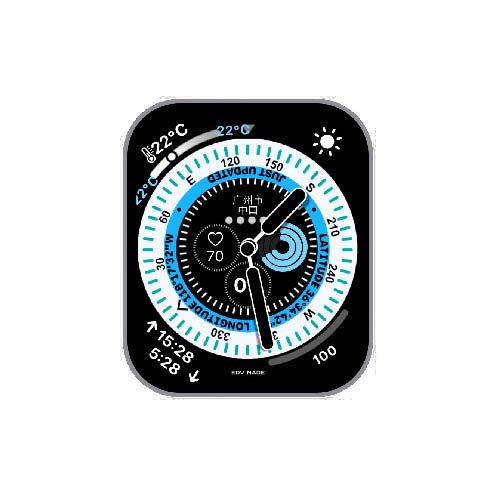 数字指针天气运动表盘