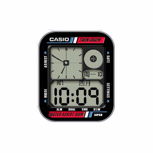 CASIO卡西欧简约数字表盘