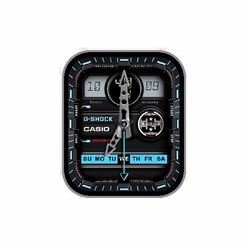 CASIO卡西欧数字指针表盘