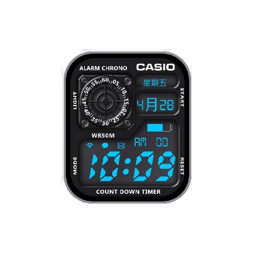 CASIO卡西欧数字运动表盘