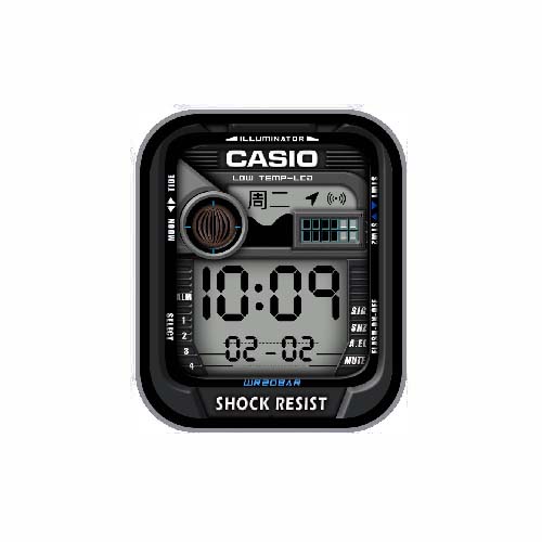 CASIO卡西欧数字运动表盘