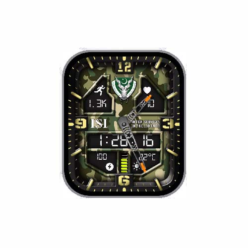 数字指针迷彩运动表盘