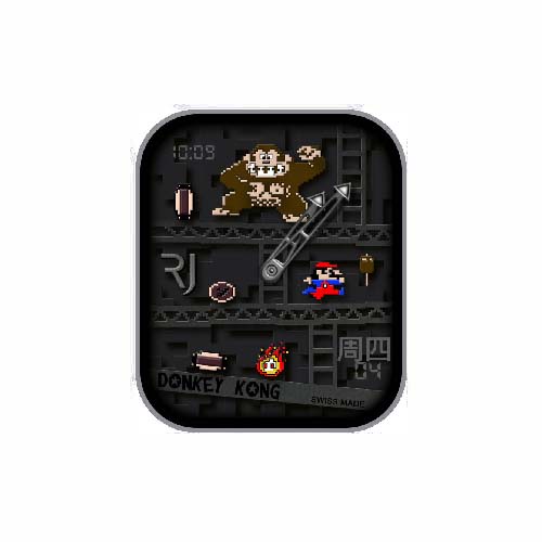 超级玛丽简约数字表盘