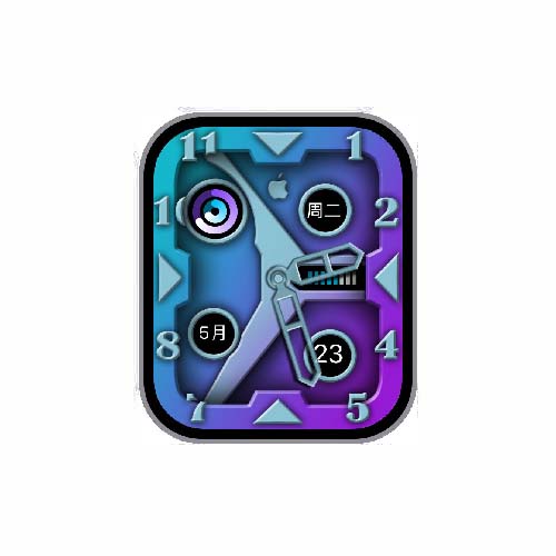 Apple简约数字指针表盘