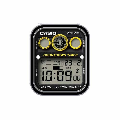CASIO卡西欧数字运动表盘