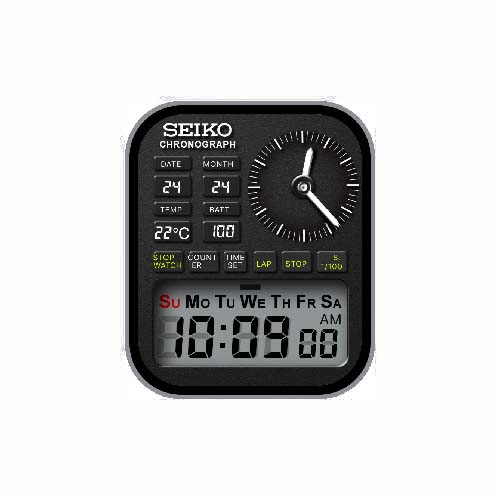 SEIKO精工数字指针运动表盘