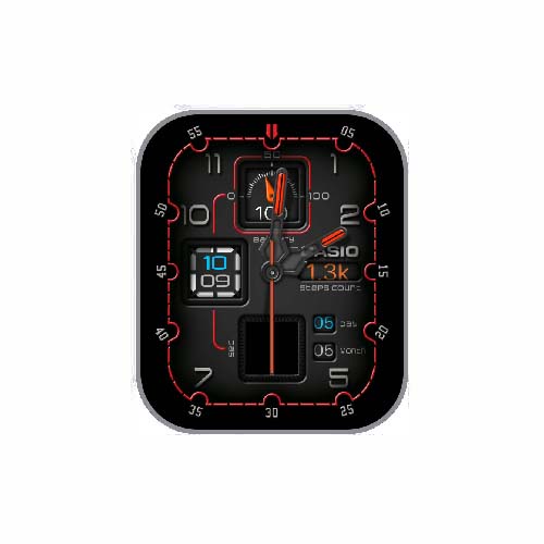 CASIO卡西欧数字指针表盘