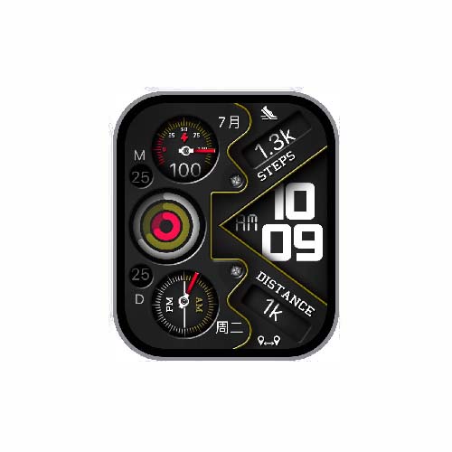 数字运动黑色表盘