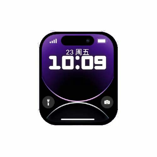 iphone 14风格数字人像表盘