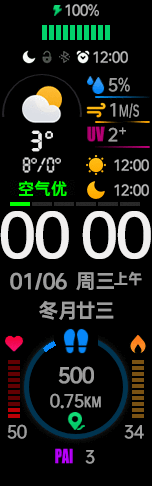 Xiaomi Mi Band 6 手表表盘