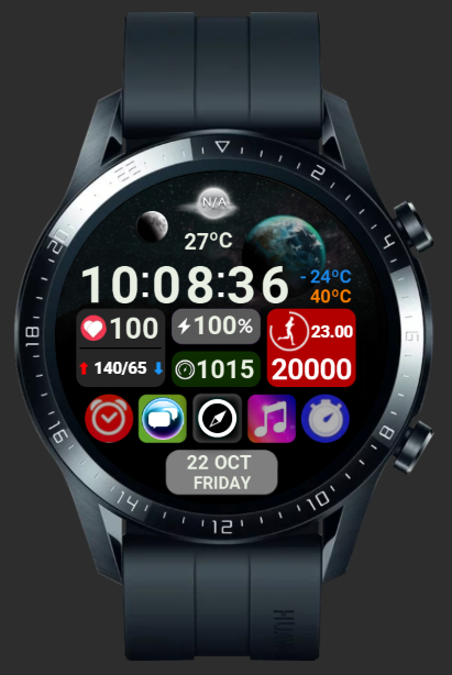 华为Huawei Watch GT/GT 2 46mm GT / GT 2 46mm手表表盘