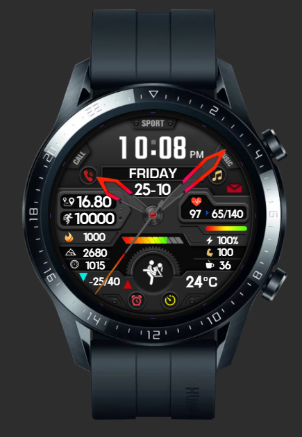 华为Huawei Watch GT/GT 2 46mm GT / GT 2 46mm手表表盘