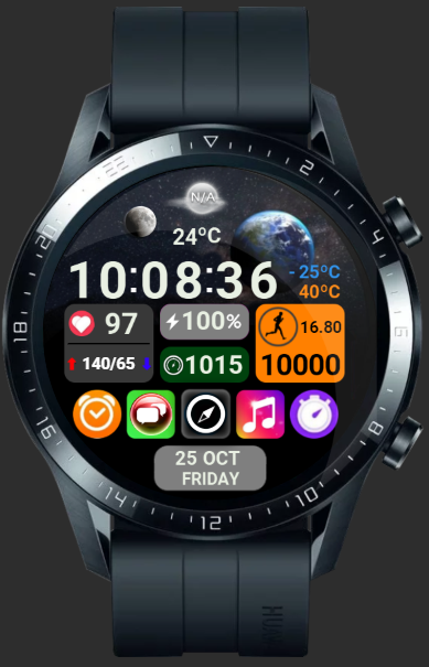 华为Huawei Watch GT/GT 2 46mm GT / GT 2 46mm手表表盘