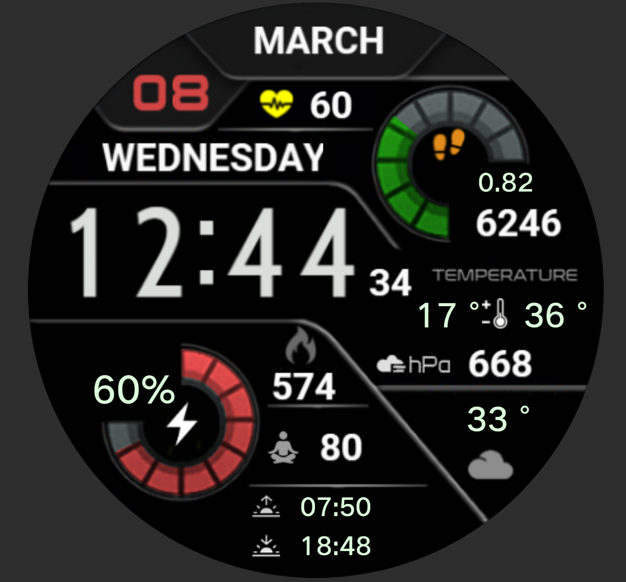 华为Huawei Watch GT/GT 2 46mm GT / GT 2 46mm手表表盘