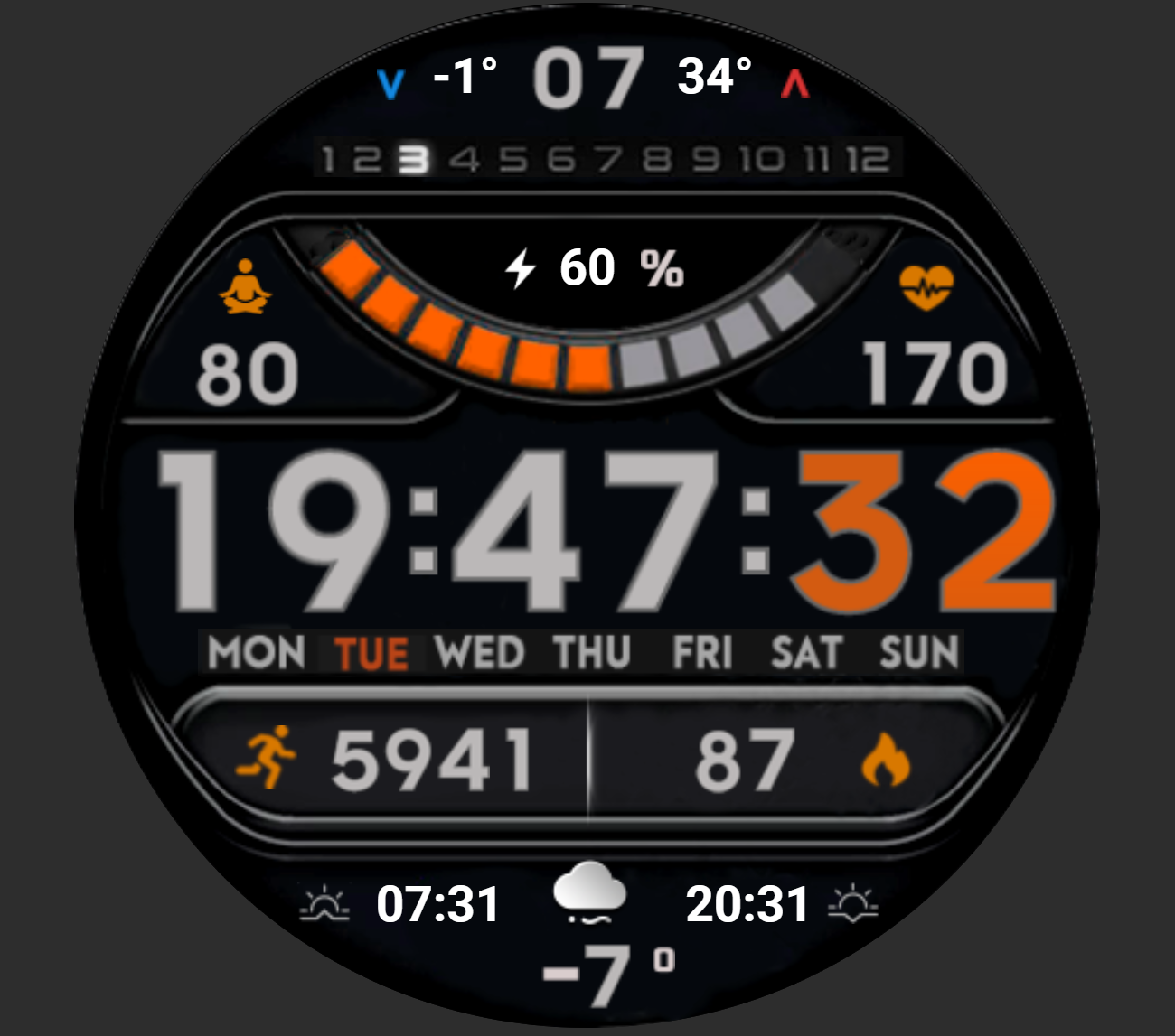 华为Huawei Watch GT/GT 2 46mm GT / GT 2 46mm手表表盘
