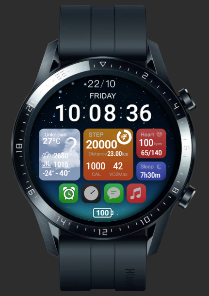 华为Huawei Watch GT/GT 2 46mm GT / GT 2 46mm手表表盘
