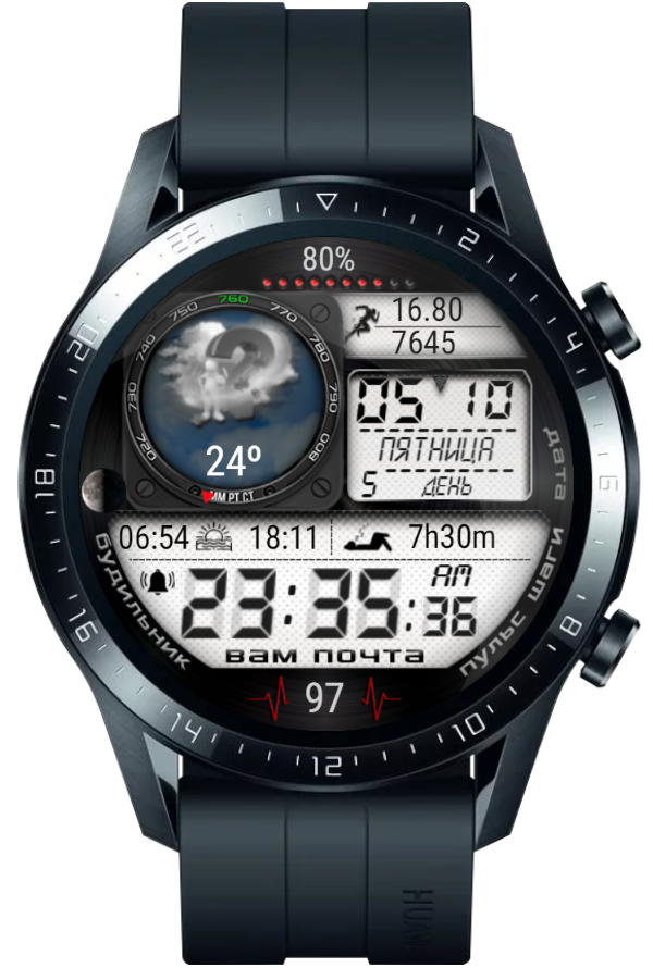 华为Huawei Watch GT/GT 2 46mm GT / GT 2 46mm手表表盘