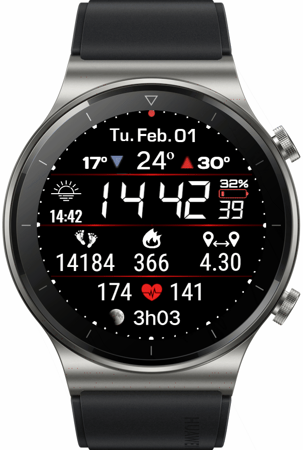 华为Huawei Watch GT/GT 2 46mm GT / GT 2 46mm手表表盘