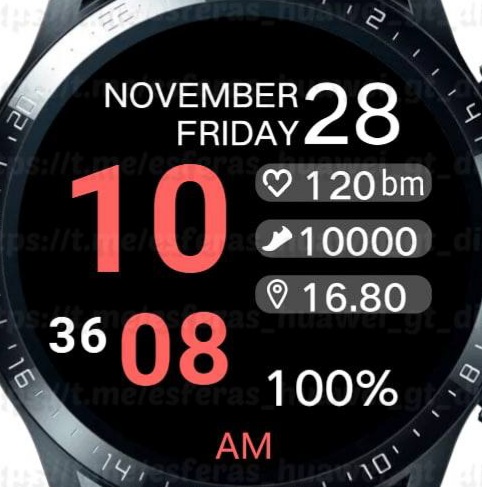 华为Huawei Watch GT/GT 2 46mm GT / GT 2 46mm手表表盘