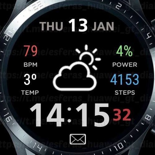 华为Huawei Watch GT/GT 2 46mm GT / GT 2 46mm手表表盘