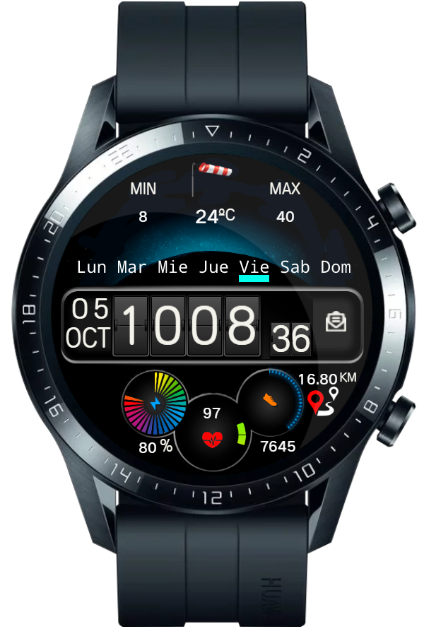 华为Huawei Watch GT/GT 2 46mm GT / GT 2 46mm手表表盘