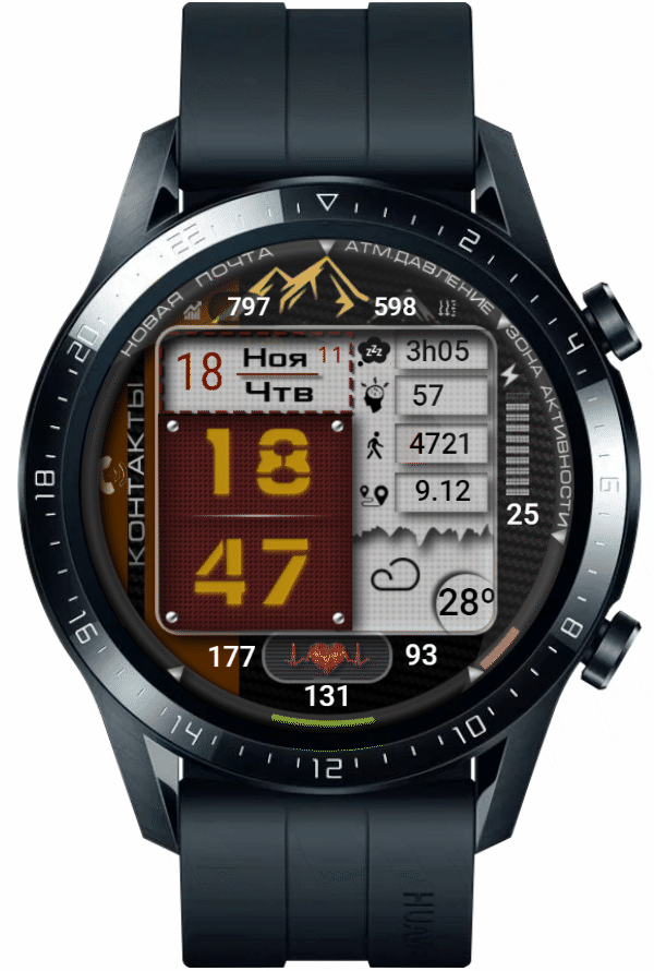 华为Huawei Watch GT/GT 2 46mm GT / GT 2 46mm手表表盘