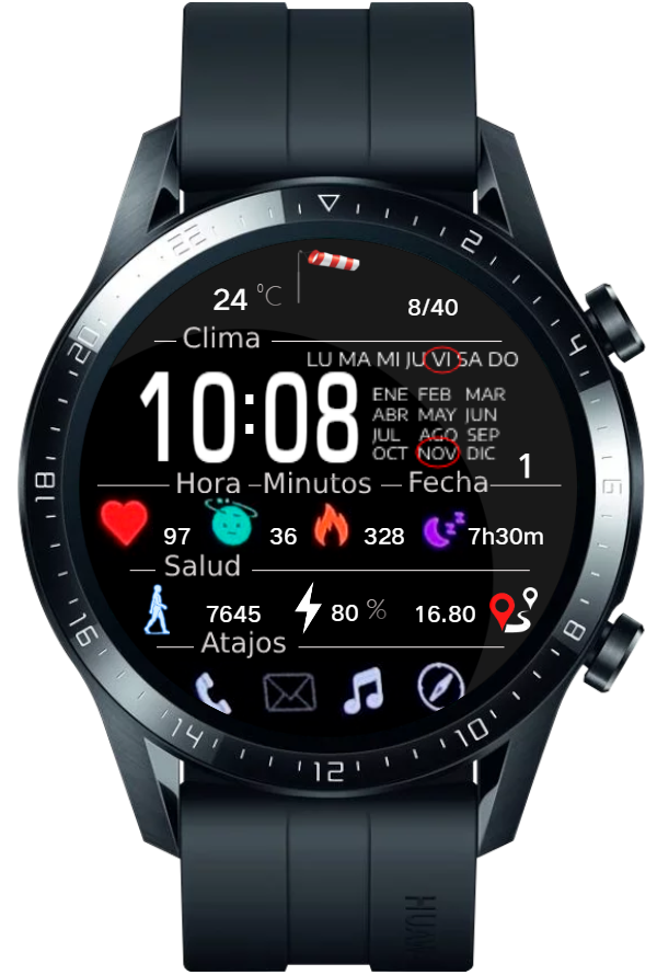 华为Huawei Watch GT/GT 2 46mm GT / GT 2 46mm手表表盘