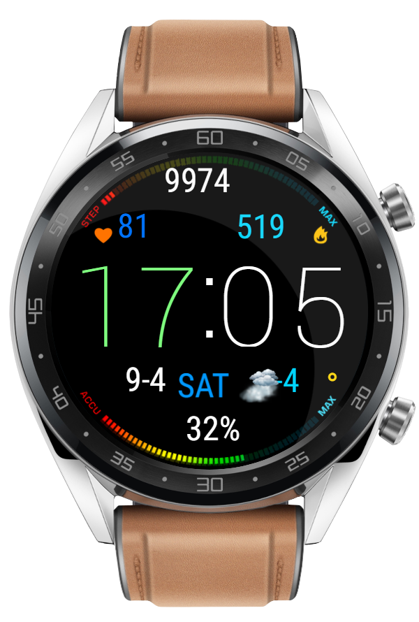 华为Huawei Watch GT/GT 2 46mm GT / GT 2 46mm手表表盘