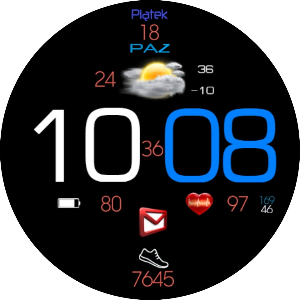 华为Huawei Watch GT/GT 2 46mm GT / GT 2 46mm手表表盘