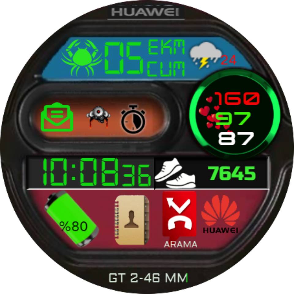华为Huawei Watch GT/GT 2 46mm GT / GT 2 46mm手表表盘