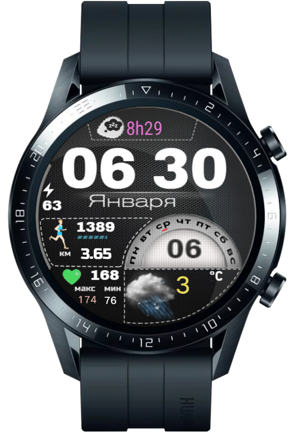 华为Huawei Watch GT/GT 2 46mm GT / GT 2 46mm手表表盘