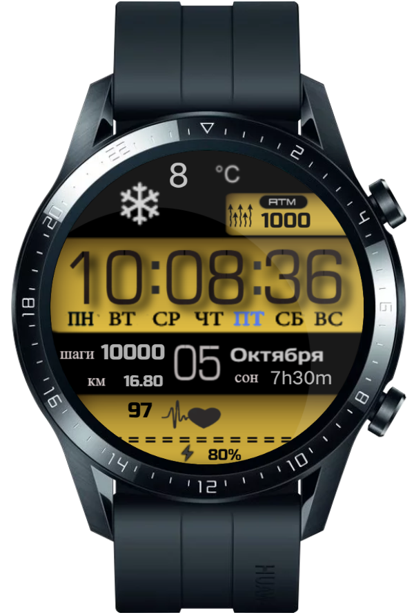 华为Huawei Watch GT/GT 2 46mm GT / GT 2 46mm手表表盘