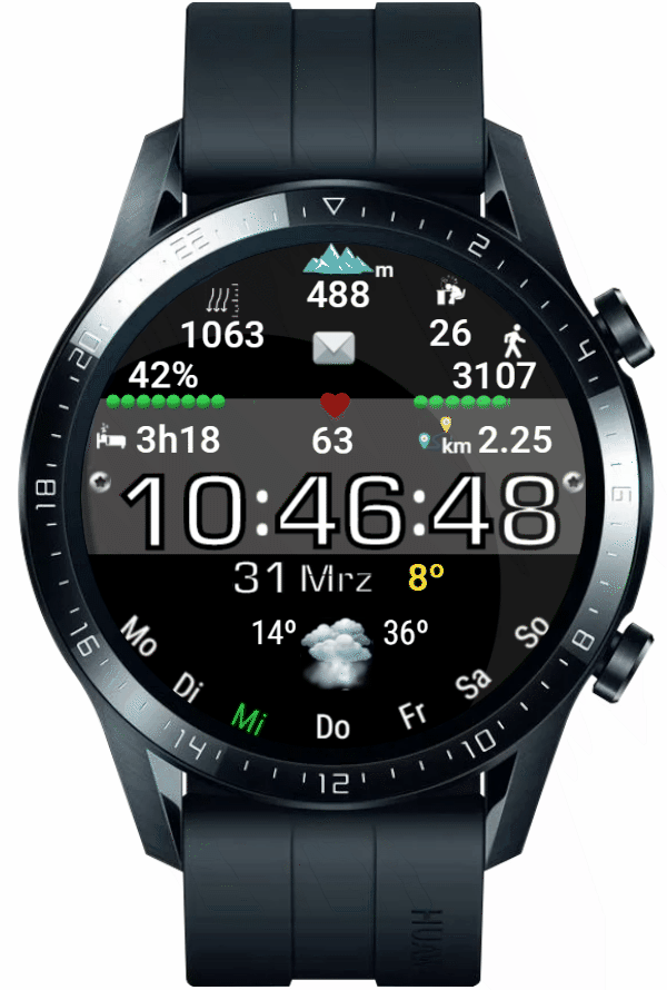 华为Huawei Watch GT/GT 2 46mm GT / GT 2 46mm手表表盘