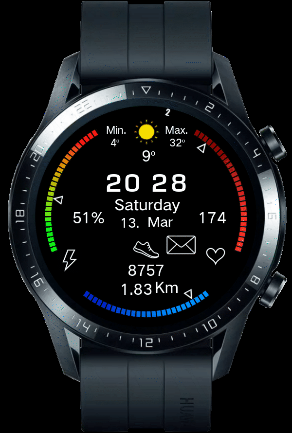华为Huawei Watch GT/GT 2 46mm GT / GT 2 46mm手表表盘