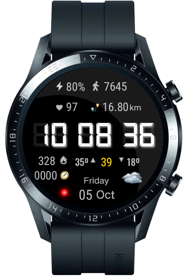 华为Huawei Watch GT/GT 2 46mm GT / GT 2 46mm手表表盘