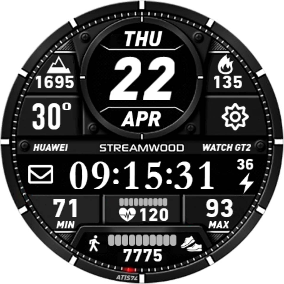 华为Huawei Watch GT/GT 2 46mm GT / GT 2 46mm手表表盘