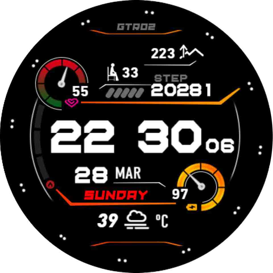 华为Huawei Watch GT/GT 2 46mm GT / GT 2 46mm手表表盘