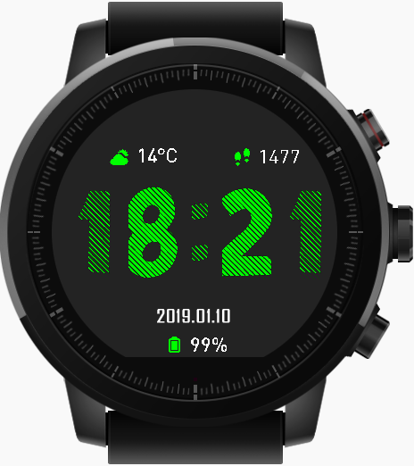 华米跃我Amazfit Pace, Stratos手表表盘