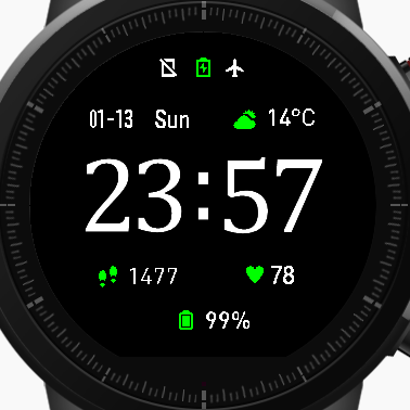 华米跃我Amazfit Pace, Stratos手表表盘
