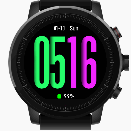 华米跃我Amazfit Pace, Stratos手表表盘