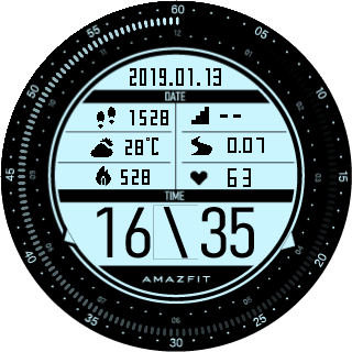 华米跃我Amazfit Pace, Stratos, Stratos 3手表表盘