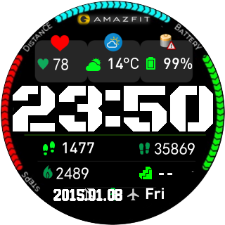 华米跃我Amazfit Pace, Stratos, Stratos 3手表表盘