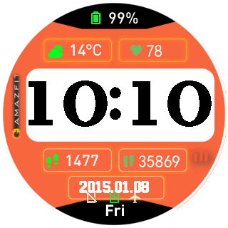 华米跃我Amazfit Pace, Stratos, Stratos 3手表表盘