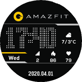 华米跃我Amazfit Pace, Stratos手表表盘