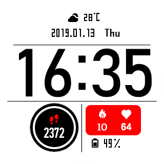 华米跃我Amazfit Pace, Stratos手表表盘