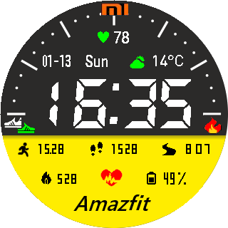 华米跃我Amazfit Pace, Stratos手表表盘