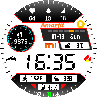 华米跃我Amazfit Pace, Stratos手表表盘